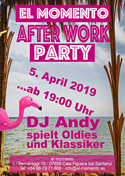 After-Work mit DJ Andy im el-momento in Cala Figuera